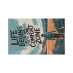 Adventure Tea Towel — "Life Begins at the End of Your Comfort Zone" Motivational Kitchen Towel