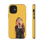 Yellow Shocked Character Phone Case — Quirky Cartoon Protective Cover