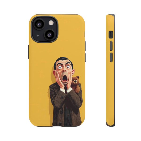 Yellow Shocked Character Phone Case — Quirky Cartoon Protective Cover