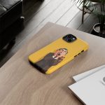 Yellow Shocked Character Phone Case — Quirky Cartoon Protective Cover