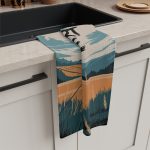 Adventure Tea Towel — "Life Begins at the End of Your Comfort Zone" Motivational Kitchen Towel