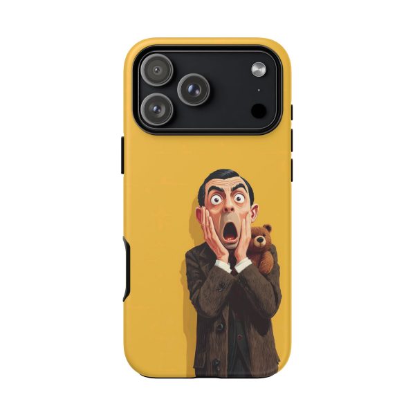 Yellow Shocked Character Phone Case — Quirky Cartoon Protective Cover