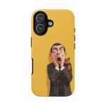 Yellow Shocked Character Phone Case — Quirky Cartoon Protective Cover