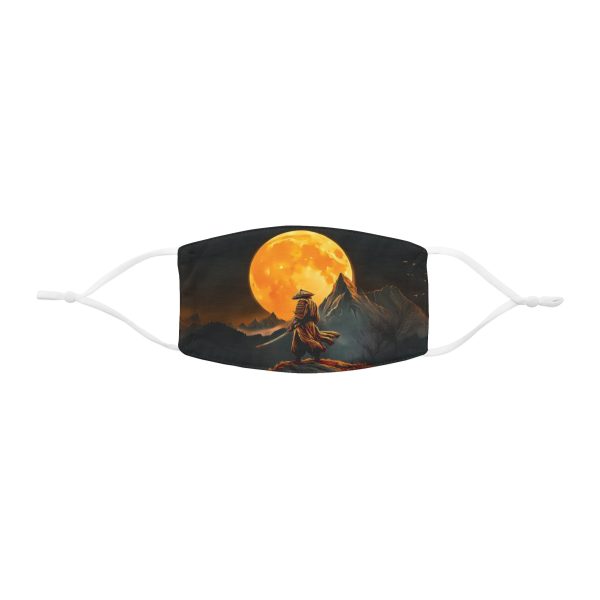 Wolf Howl Face Mask — Moonlit Lone Wolf Illustration