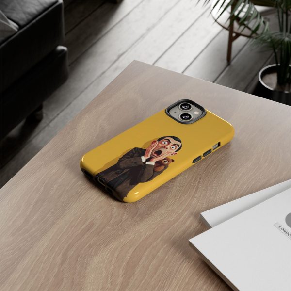 Yellow Shocked Character Phone Case — Quirky Cartoon Protective Cover