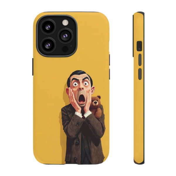 Yellow Shocked Character Phone Case — Quirky Cartoon Protective Cover