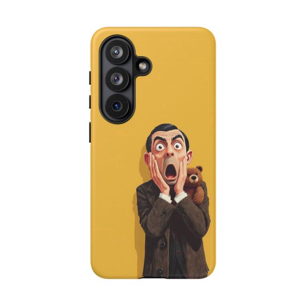 Yellow Shocked Character Phone Case — Quirky Cartoon Protective Cover
