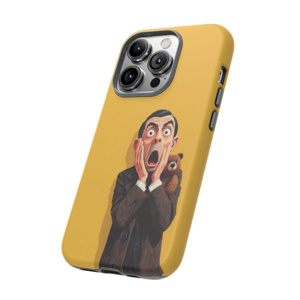 Yellow Shocked Character Phone Case — Quirky Cartoon Protective Cover