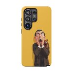 Yellow Shocked Character Phone Case — Quirky Cartoon Protective Cover