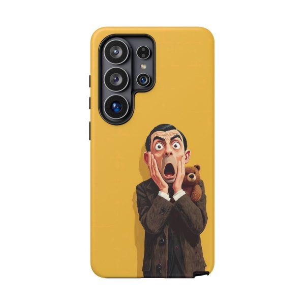 Yellow Shocked Character Phone Case — Quirky Cartoon Protective Cover