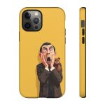 Yellow Shocked Character Phone Case — Quirky Cartoon Protective Cover