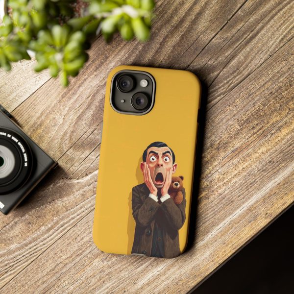 Yellow Shocked Character Phone Case — Quirky Cartoon Protective Cover