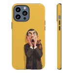 Yellow Shocked Character Phone Case — Quirky Cartoon Protective Cover