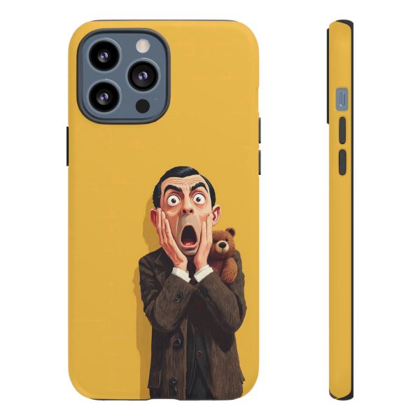 Yellow Shocked Character Phone Case — Quirky Cartoon Protective Cover