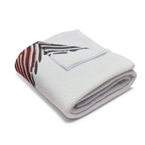 Lighthouse Fingerprint Fleece Blanket — Nautical Sunset Throw