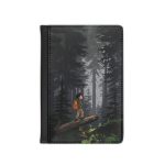 Forest Hiker Passport Cover — Travel Passport Holder with Woodland Adventure Art