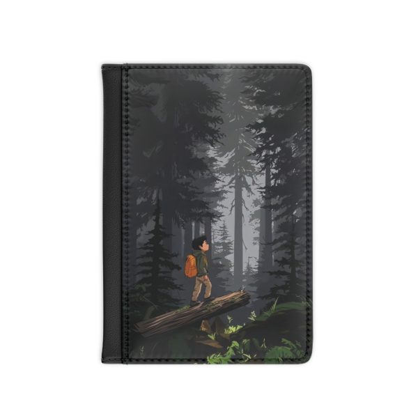 Forest Hiker Passport Cover — Travel Passport Holder with Woodland Adventure Art