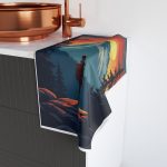 Hand Towel — Sunset Mountain Hiker Scenic Camping Bathroom Towel