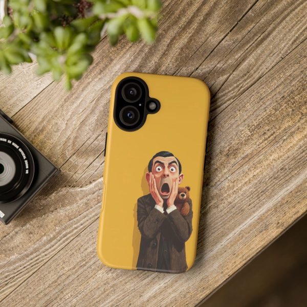Yellow Shocked Character Phone Case — Quirky Cartoon Protective Cover
