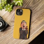 Yellow Shocked Character Phone Case — Quirky Cartoon Protective Cover