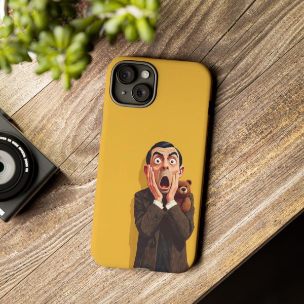Yellow Shocked Character Phone Case — Quirky Cartoon Protective Cover
