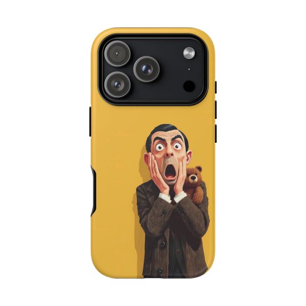 Yellow Shocked Character Phone Case — Quirky Cartoon Protective Cover