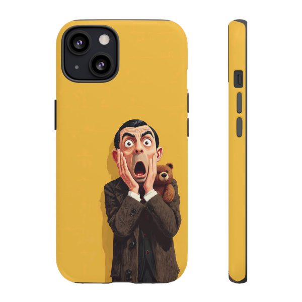 Yellow Shocked Character Phone Case — Quirky Cartoon Protective Cover