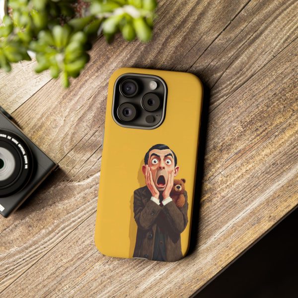 Yellow Shocked Character Phone Case — Quirky Cartoon Protective Cover