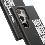 Phone Case — 'Why Not Me?' Bold Text Black Tough Protective Cover