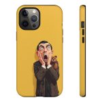 Yellow Shocked Character Phone Case — Quirky Cartoon Protective Cover